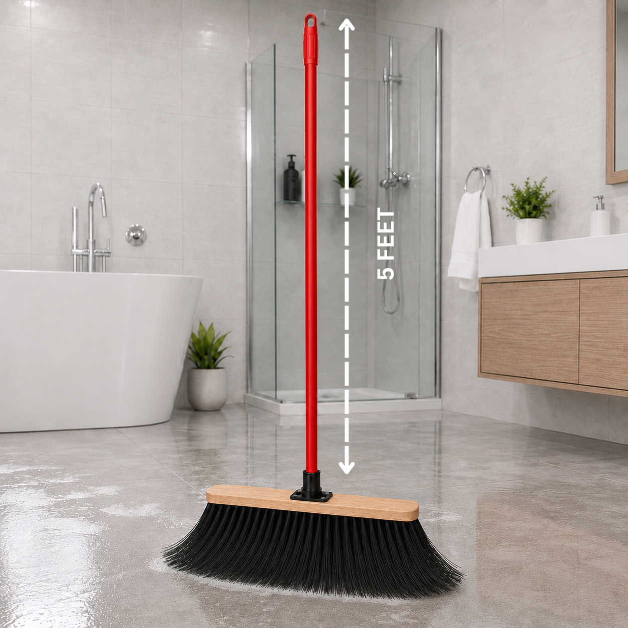 Crown Brushes 5-Feet Outdoor Broom