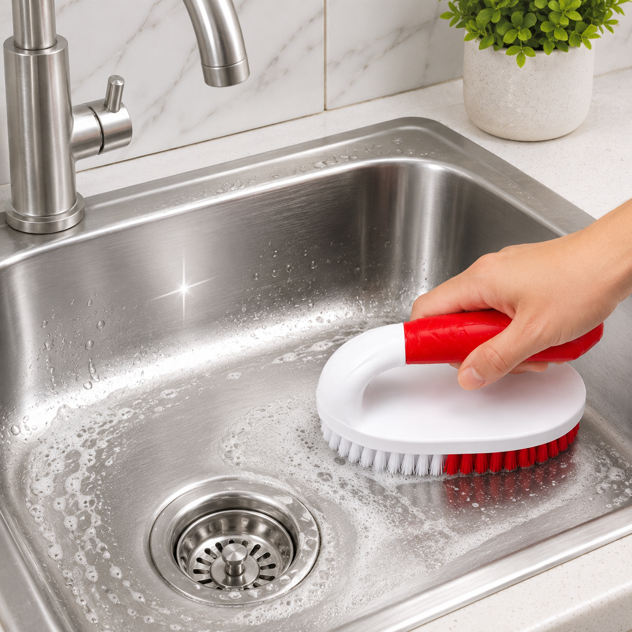 Crown Brushes Dual-Bristle Scrub Brush