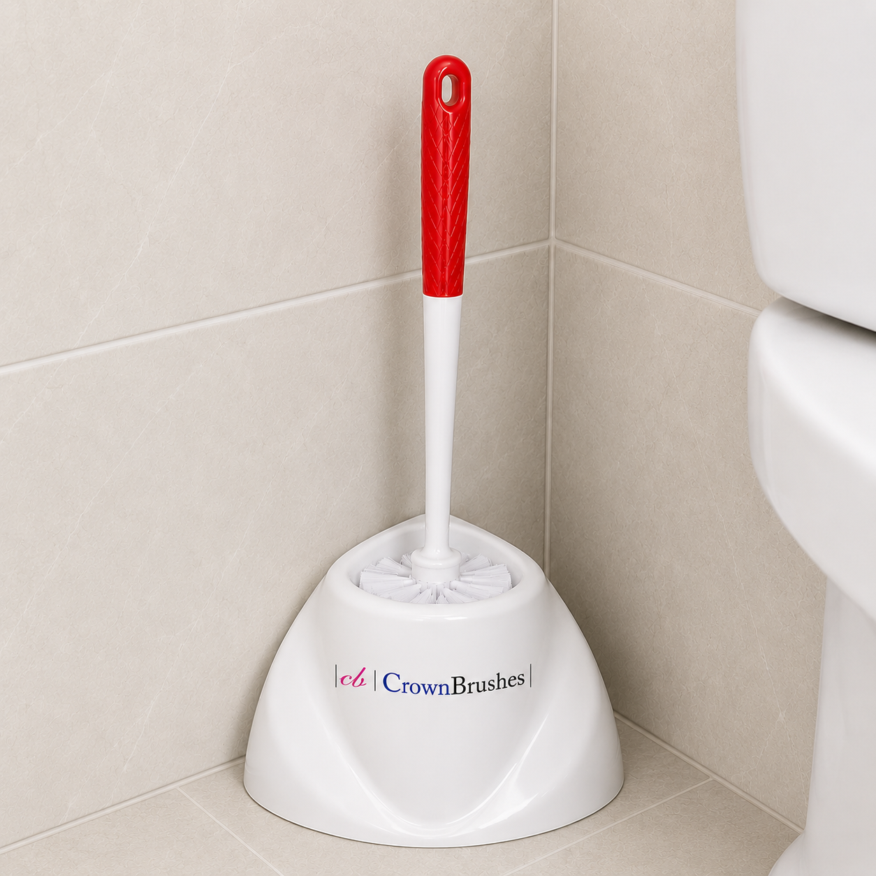 Crown Brushes Toilet Brush with Holder