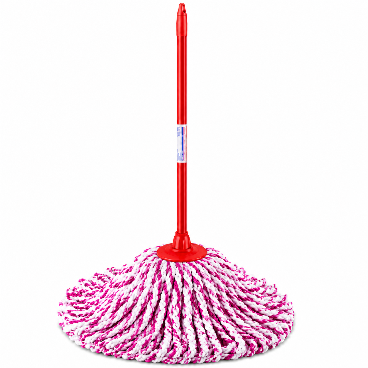Crown Brushes Microfiber Round Spin Mop - Red Edition