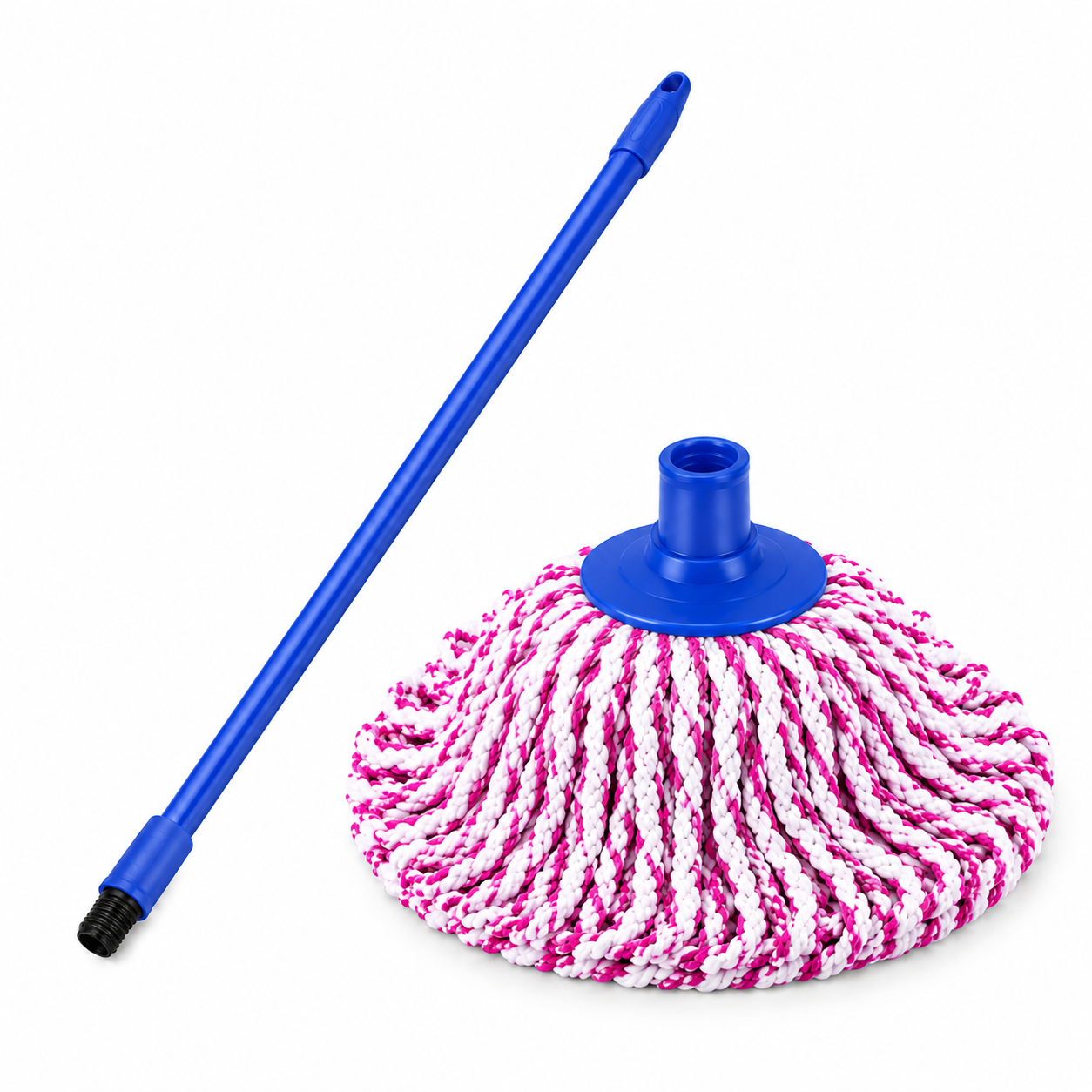 Crown Brushes Microfiber Round Spin Mop - Blue Edition